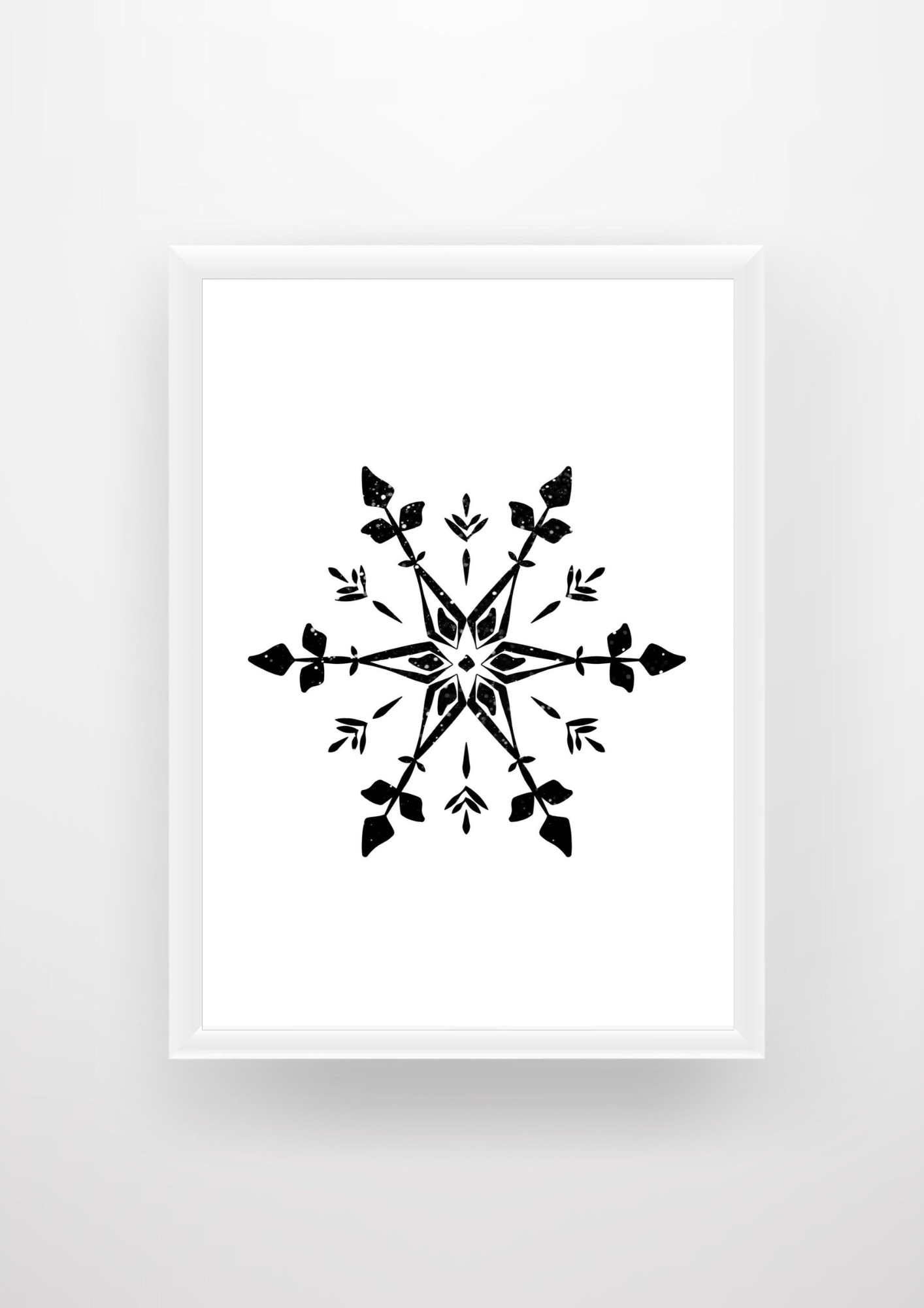 Black Simple Snowflake