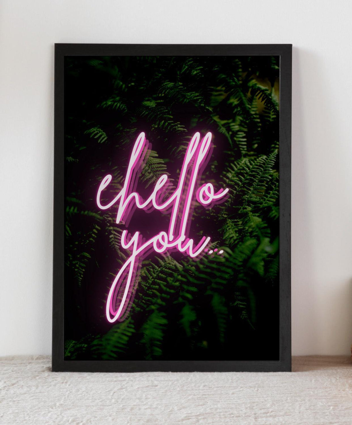hello you.. - Neon Sign Print - Chic Prints