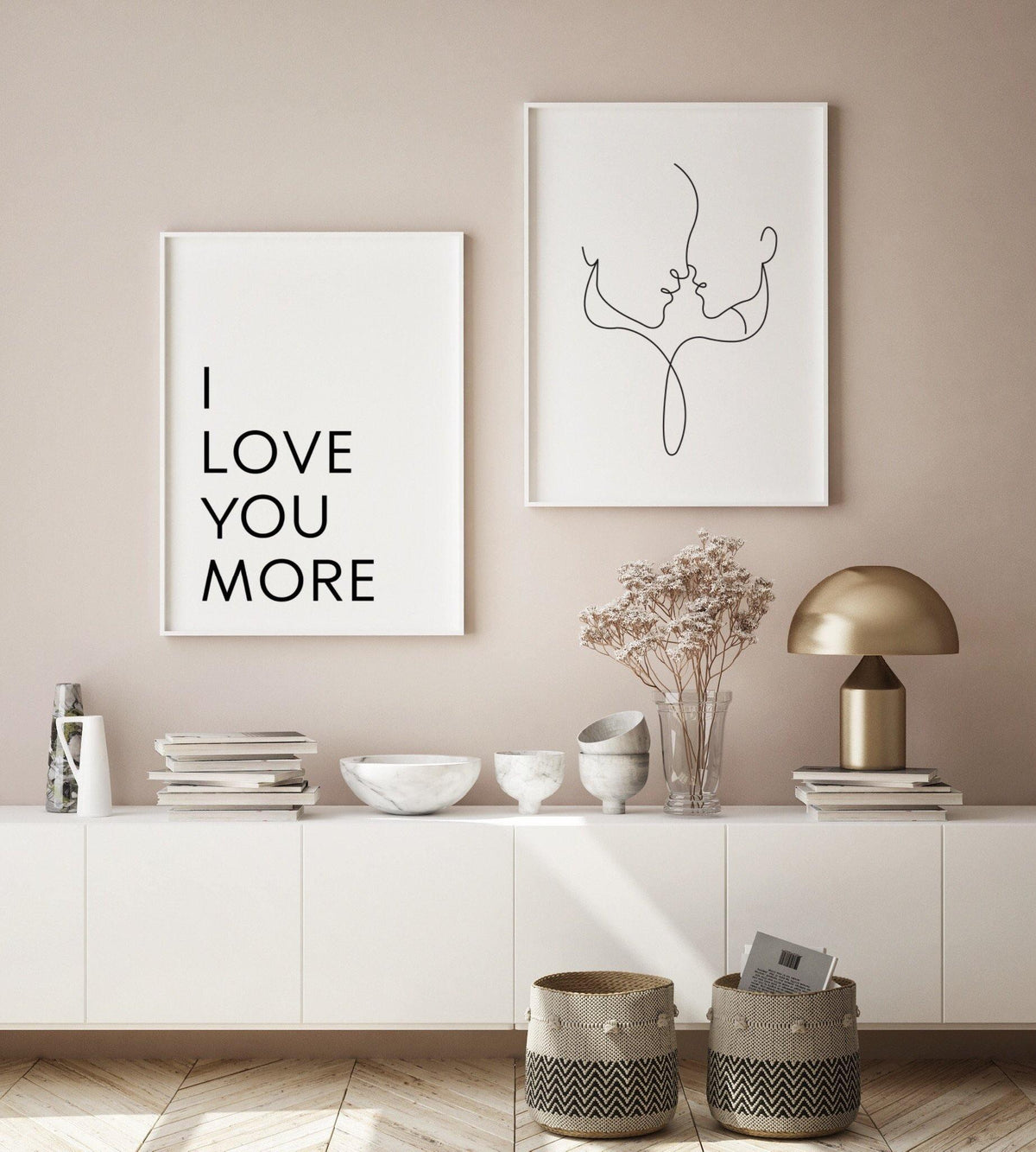 I love you more - Quote Print - Chic Prints