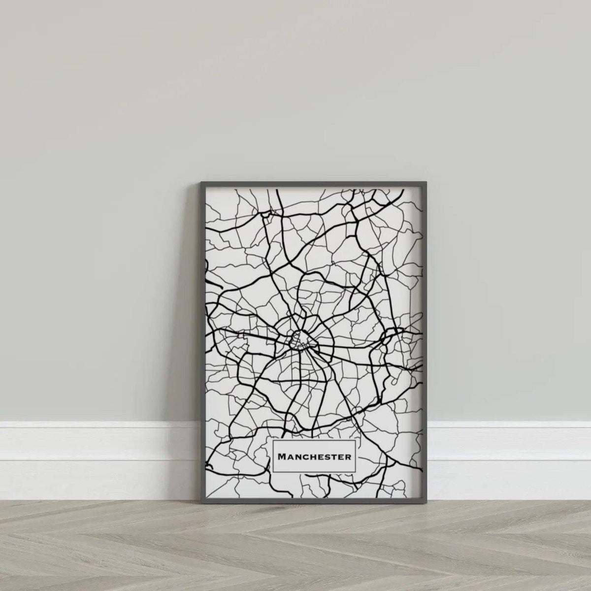 Manchester City Map Poster-Chic Prints