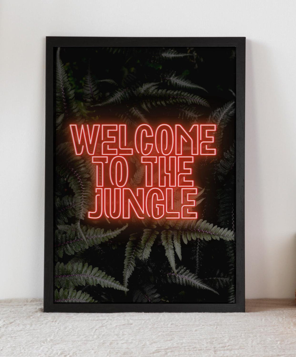 Welcome To The Jungle - Neon Sign Print - Chic Prints