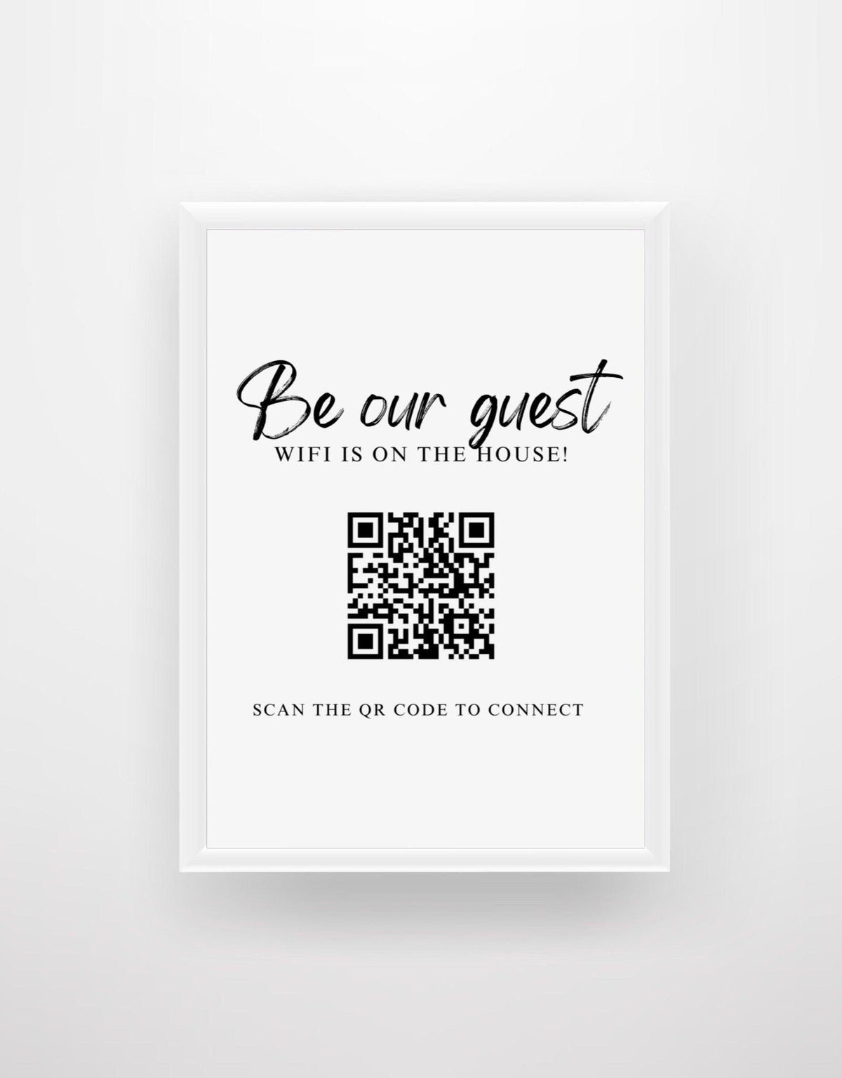 Be Our Guest - Custom Wifi QR Code Network Print
