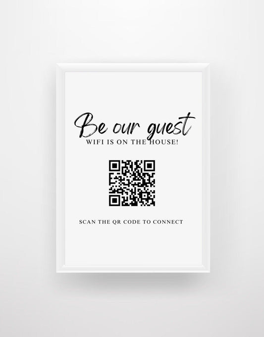 Be Our Guest - Custom Wifi QR Code Network Print