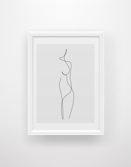 Abstract body - Line art print - Chic Prints