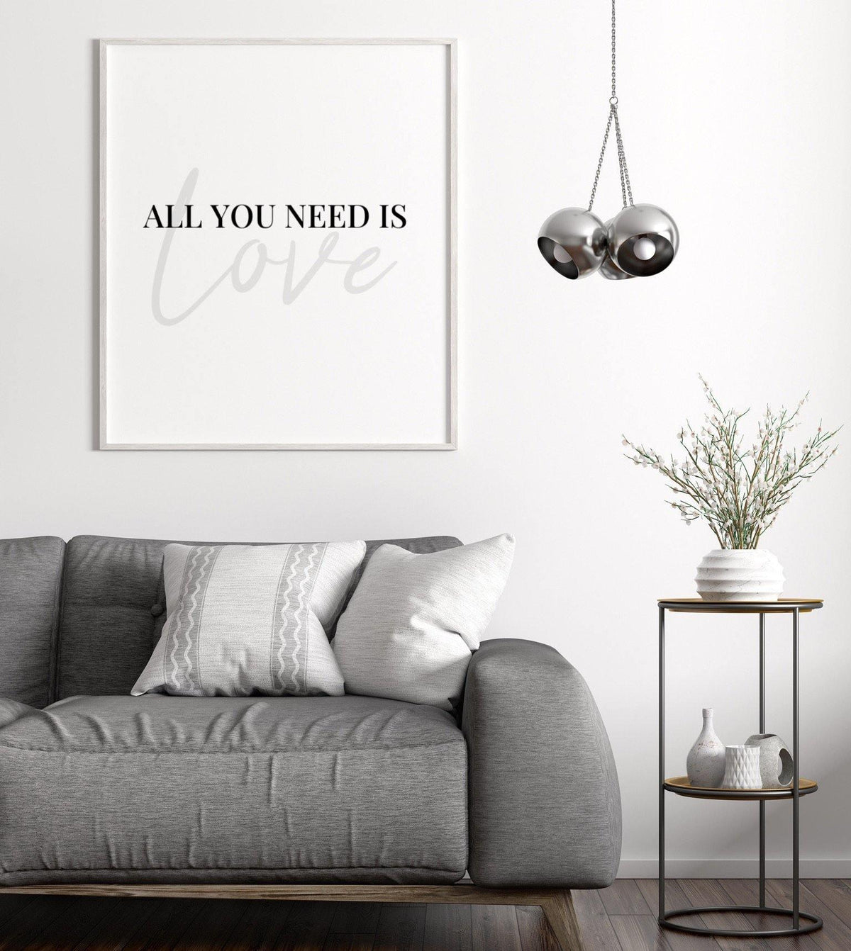 ‘All you need is love’ Quote Print-Chic Prints