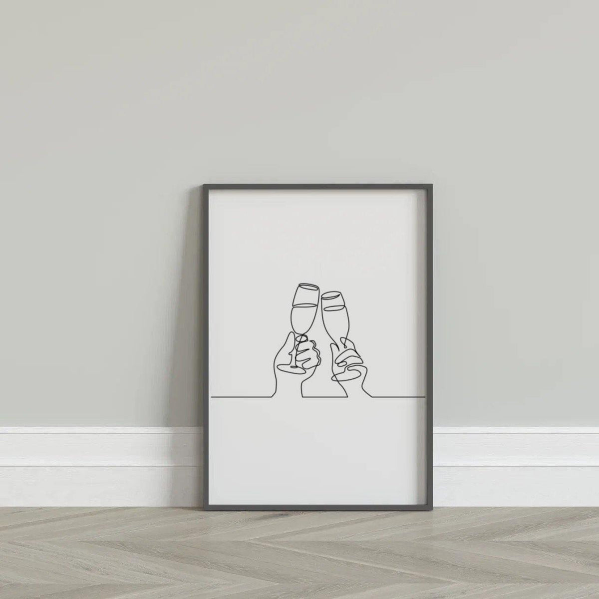 ‘Cheers’ - Line art print-Chic Prints