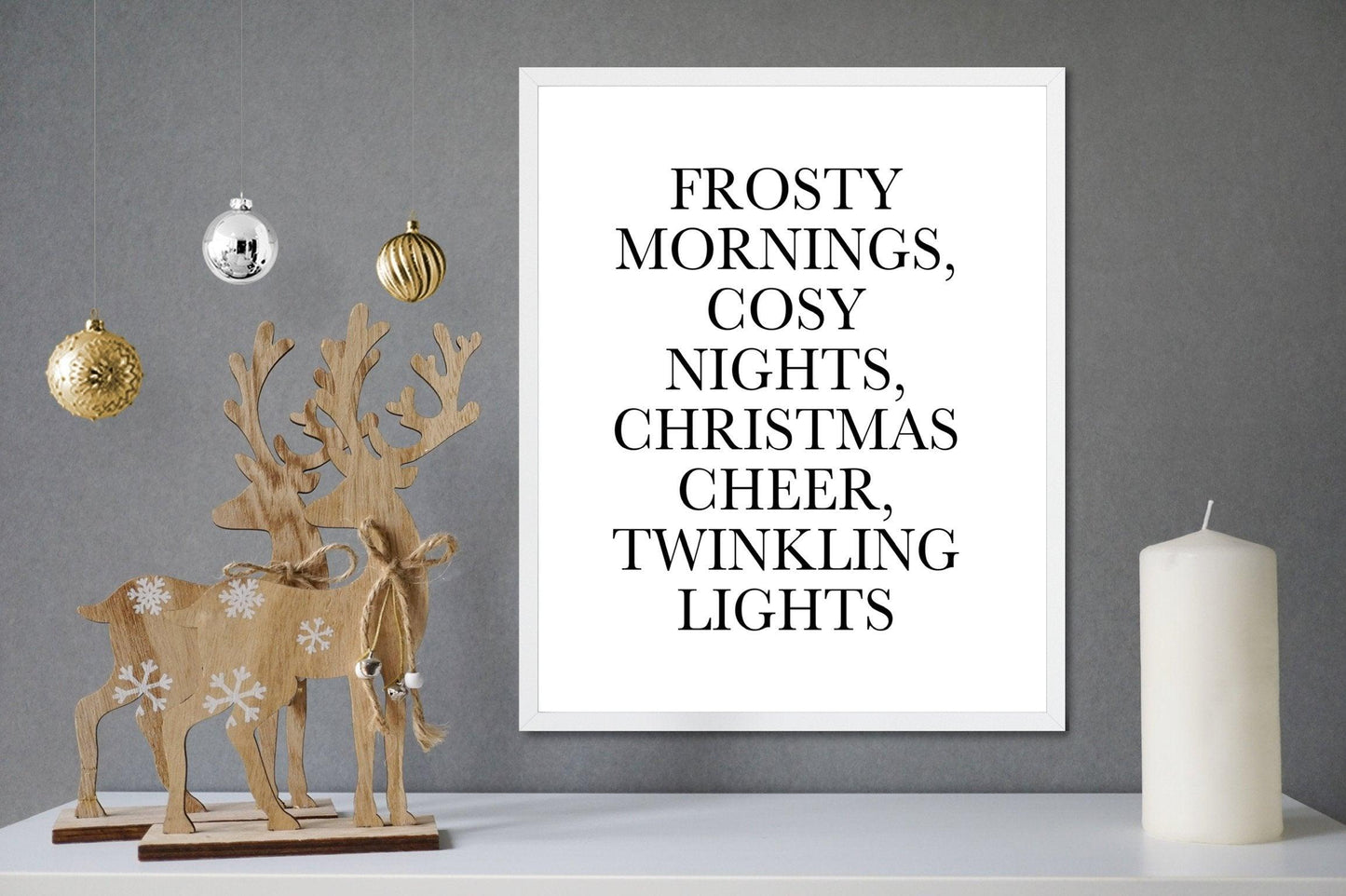 Frosty Mornings, Cosy Nights, Christmas Cheer, Twinkling Lights