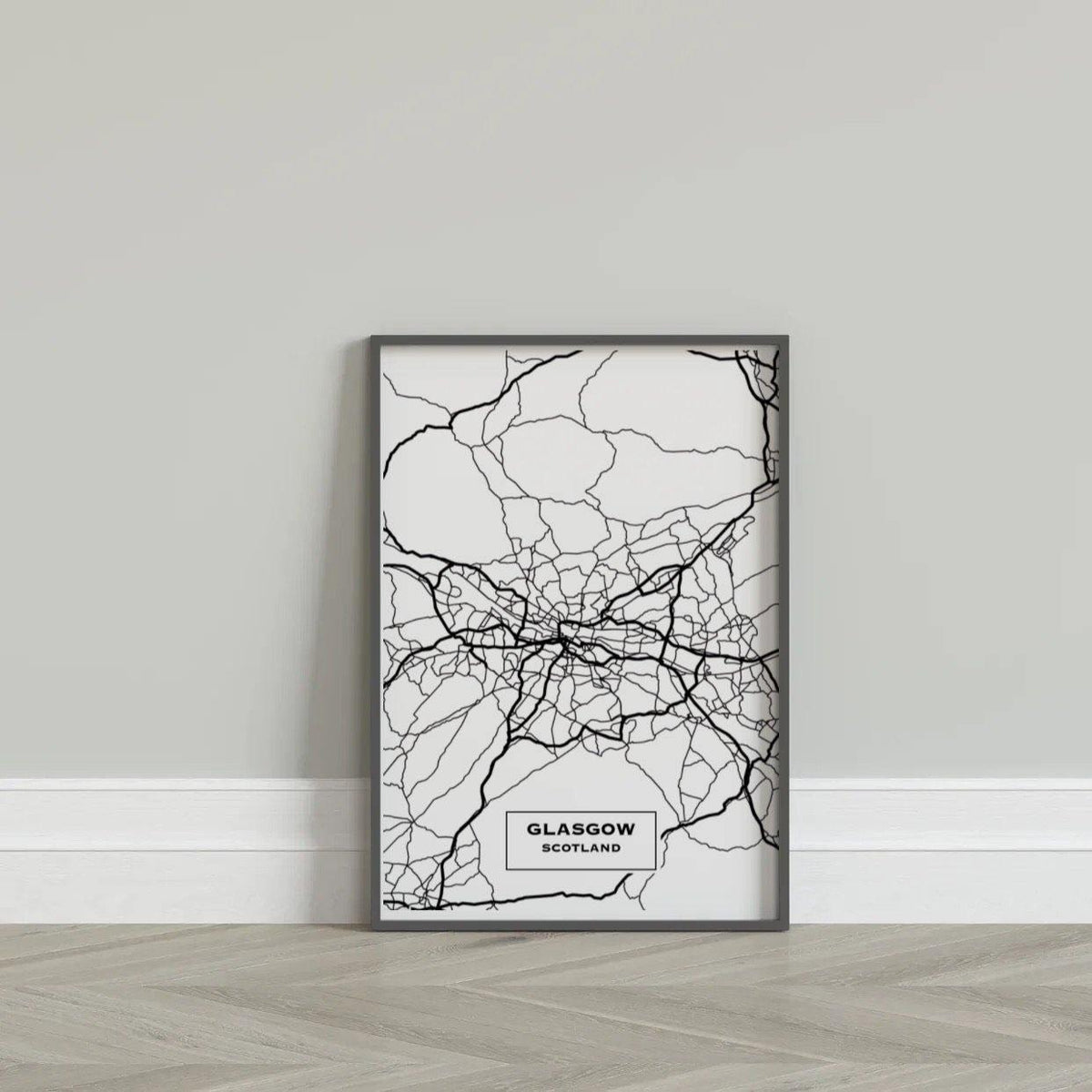 Glasgow Map Poster-Chic Prints