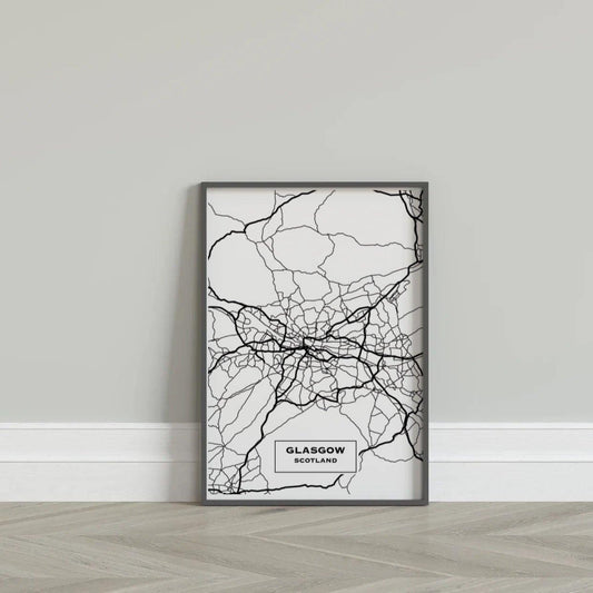 Glasgow Map Poster-Chic Prints