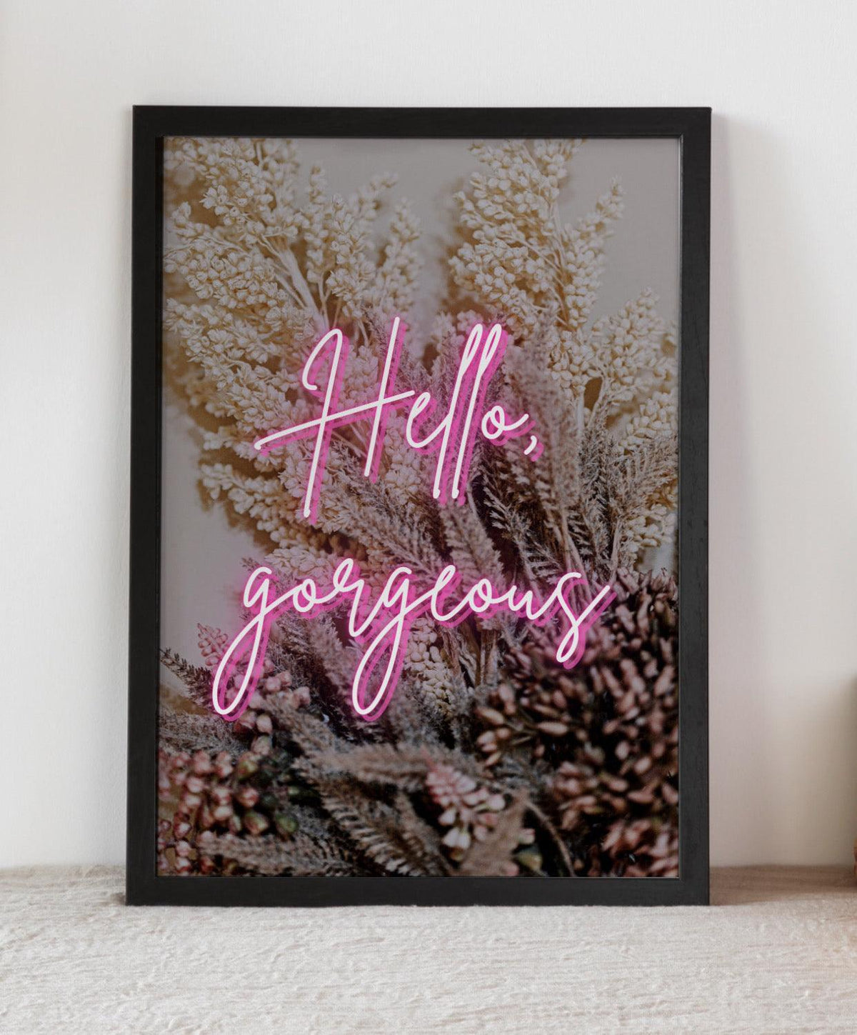 Hello Gorgeous - Neon Sign Print - Chic Prints
