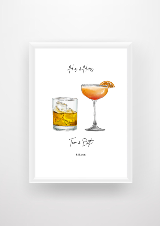 Personalised His & Hers Drinks