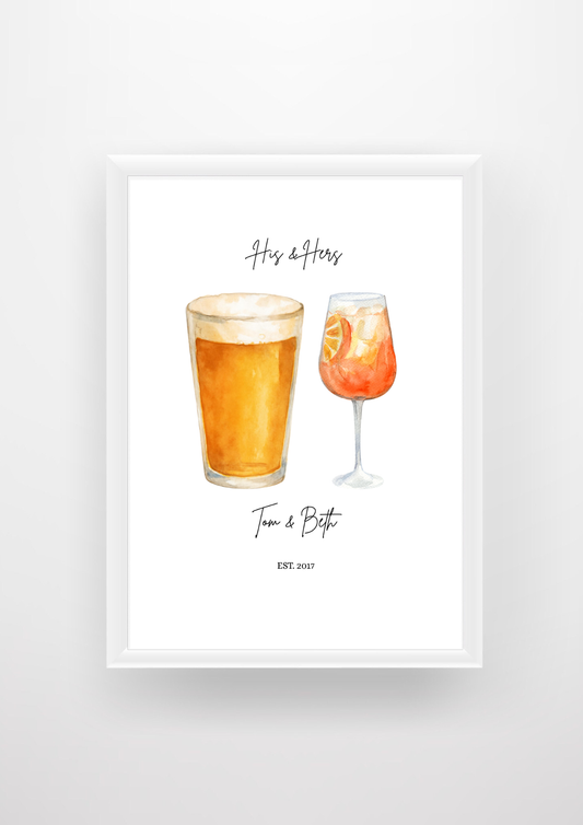 Personalised His & Hers Drinks