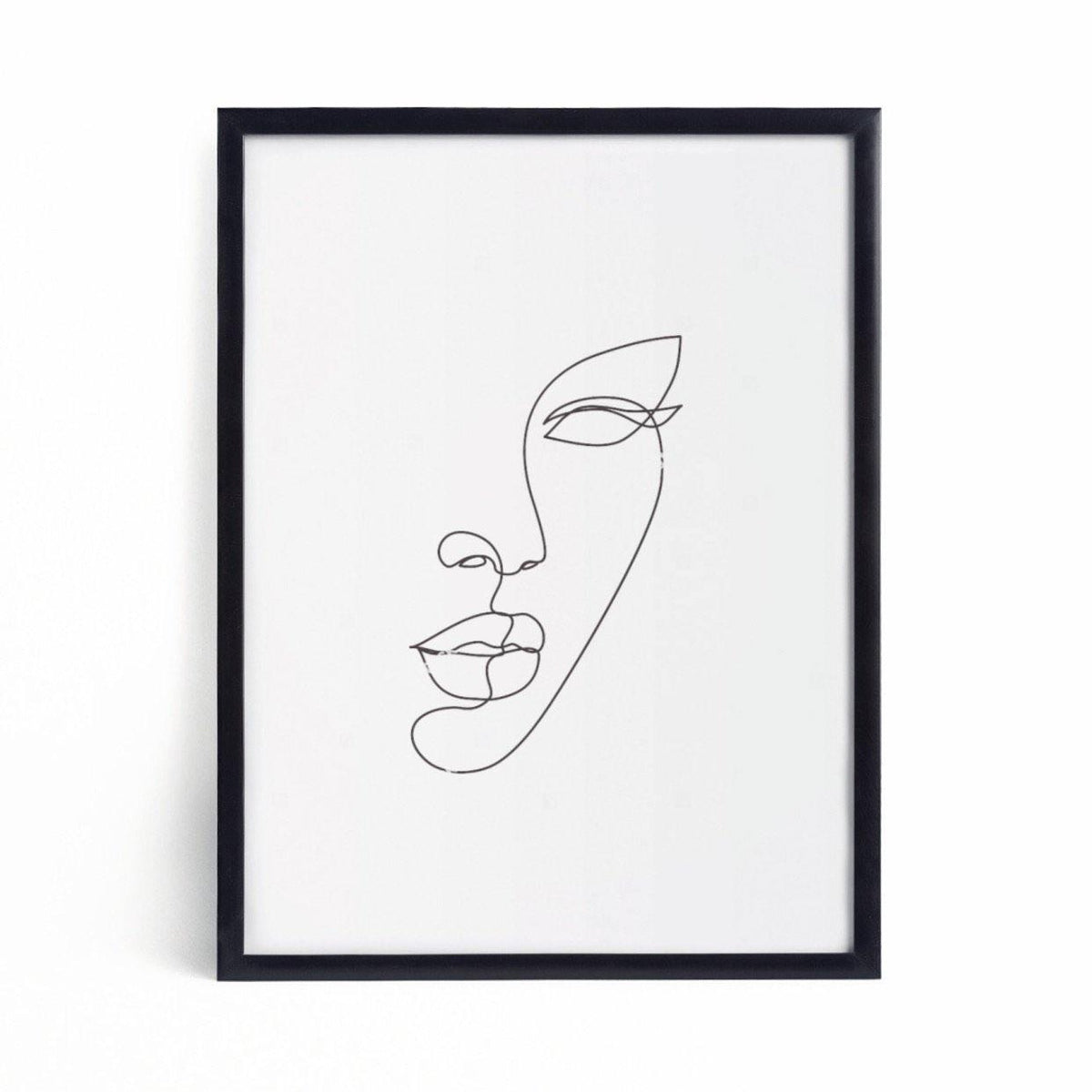 ‘Ladies Face’ - Line Art Print-Chic Prints