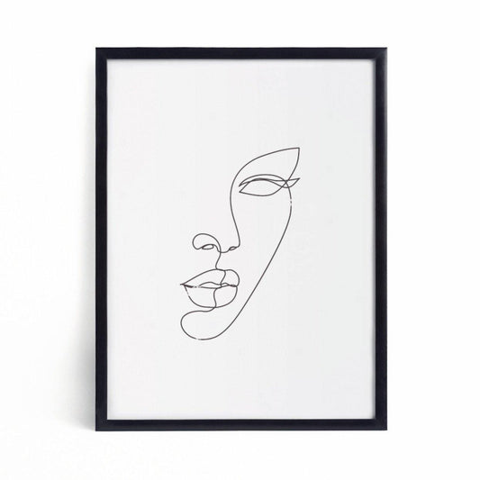 ‘Ladies Face’ - Line Art Print-Chic Prints