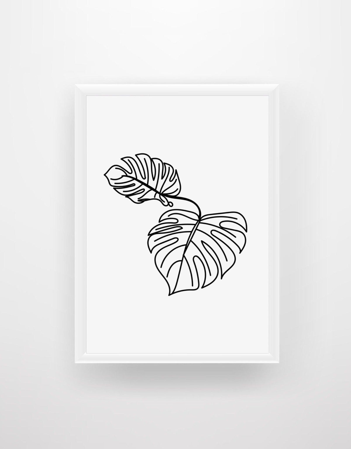 Leaves Line Art Print - Chic Prints