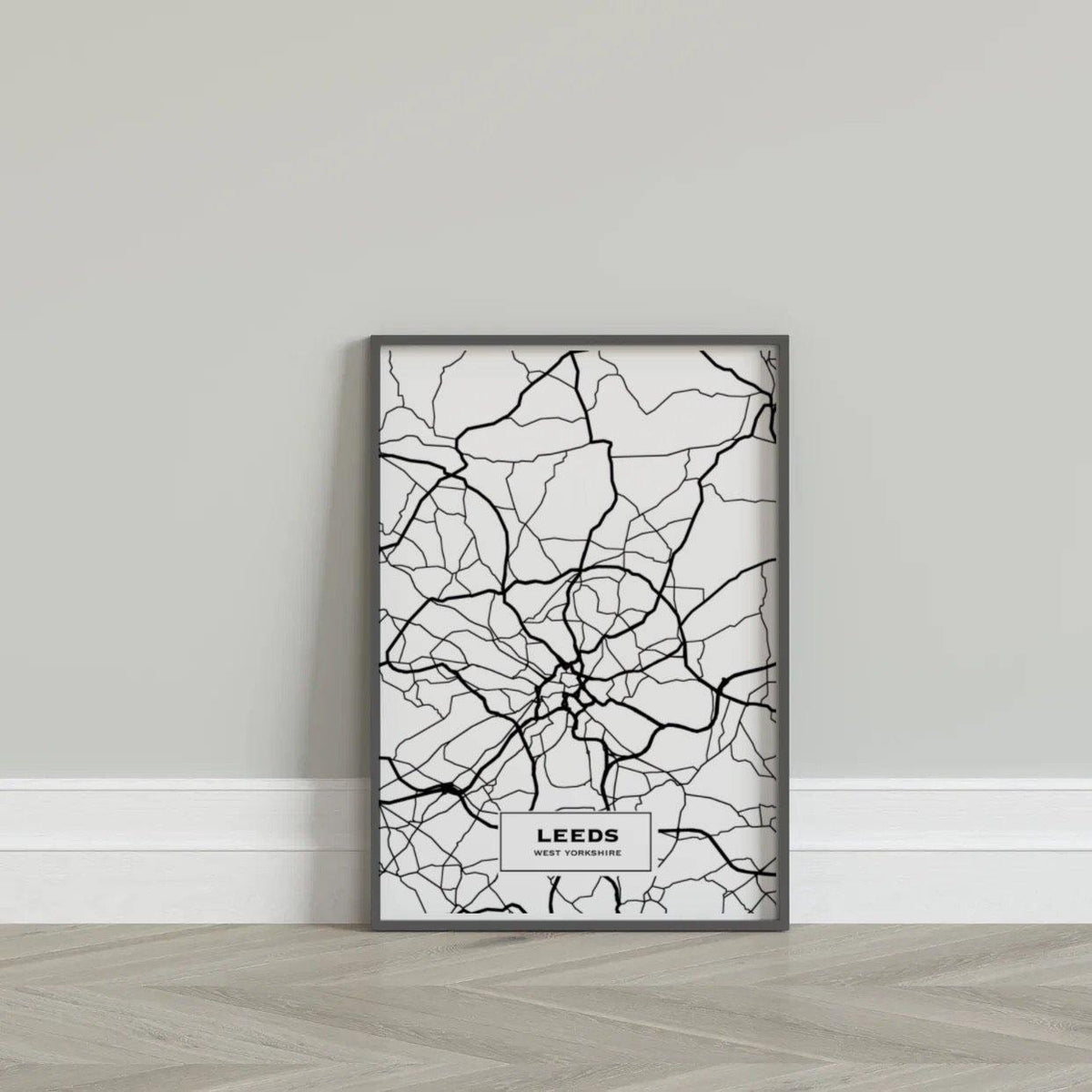 Leeds City Map Poster-Chic Prints