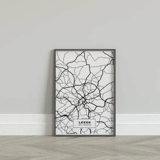 Leeds City Map Poster-Chic Prints