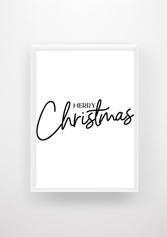 Simple Merry Christmas Wall Design