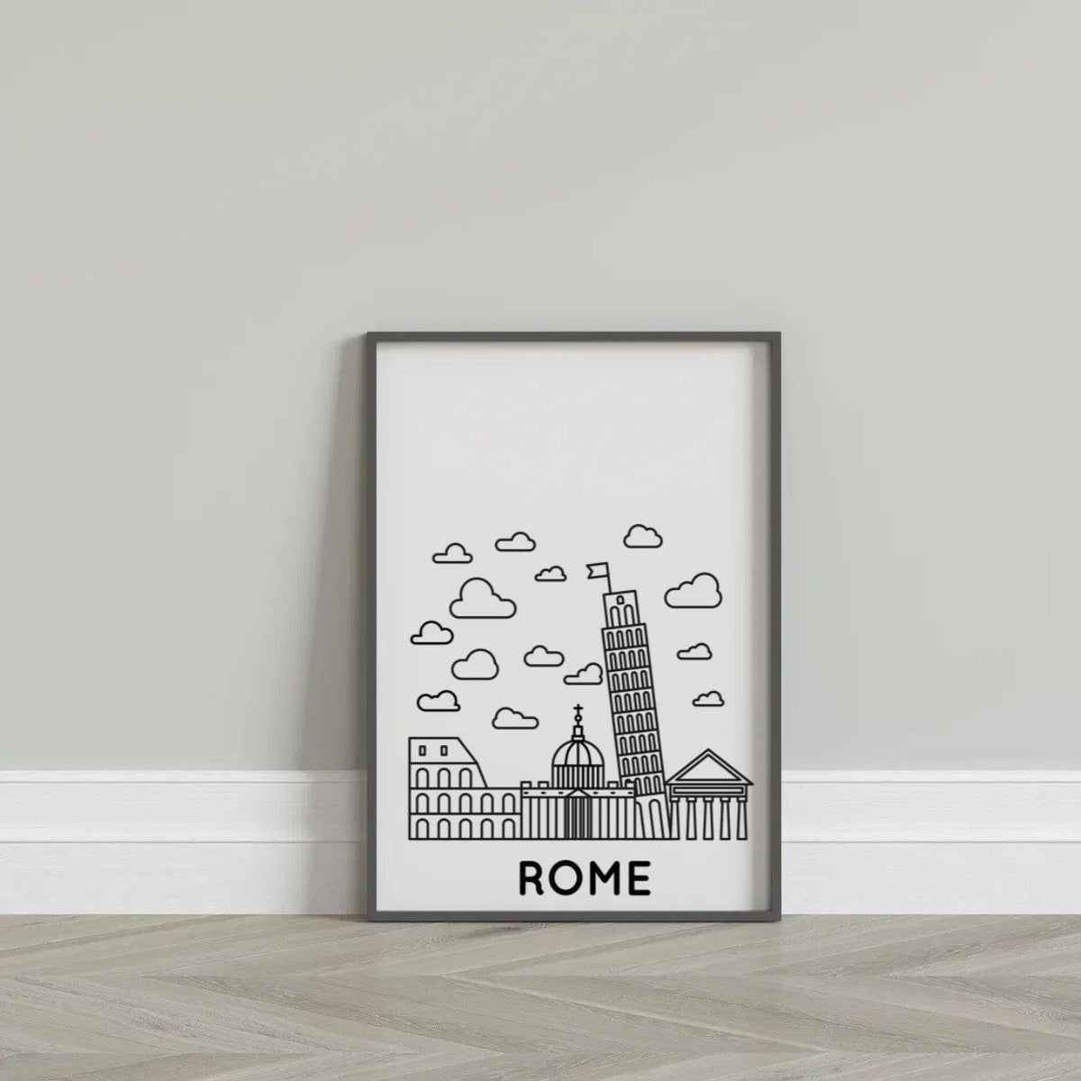‘Rome’- Line Art Print-Chic Prints
