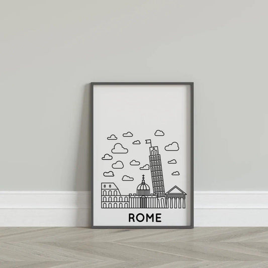 ‘Rome’- Line Art Print-Chic Prints