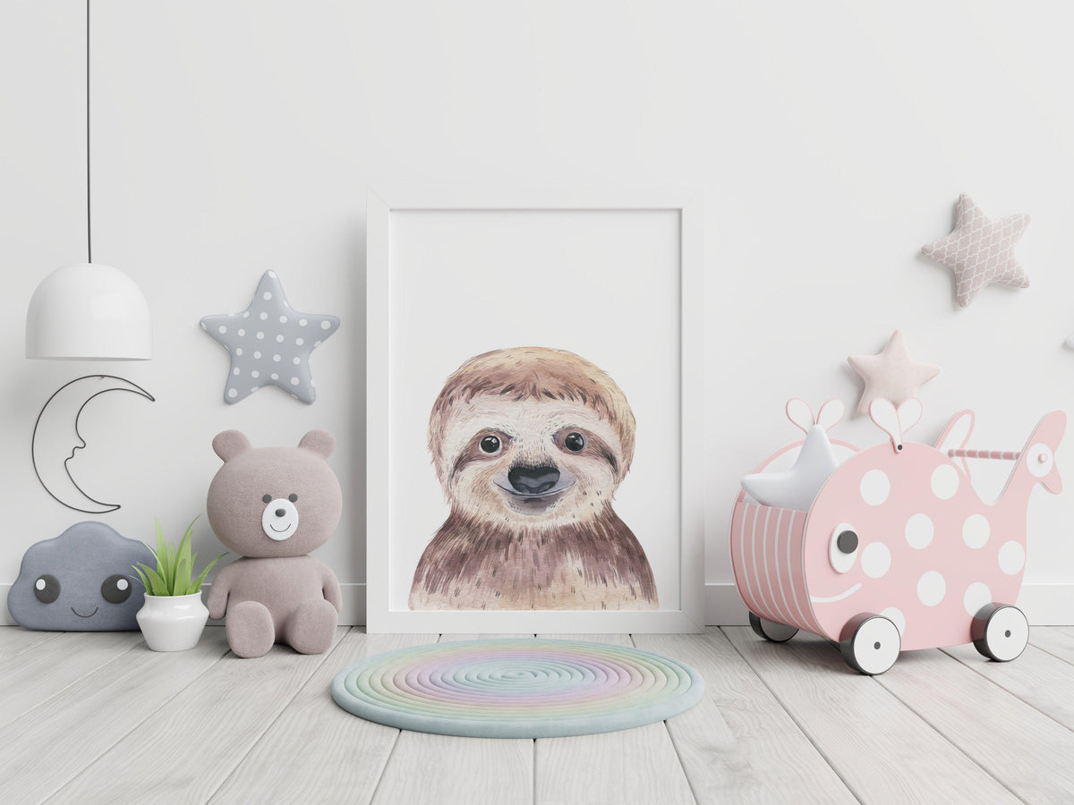 Sloth - Nursery Safari Animal Prints-Chic Prints