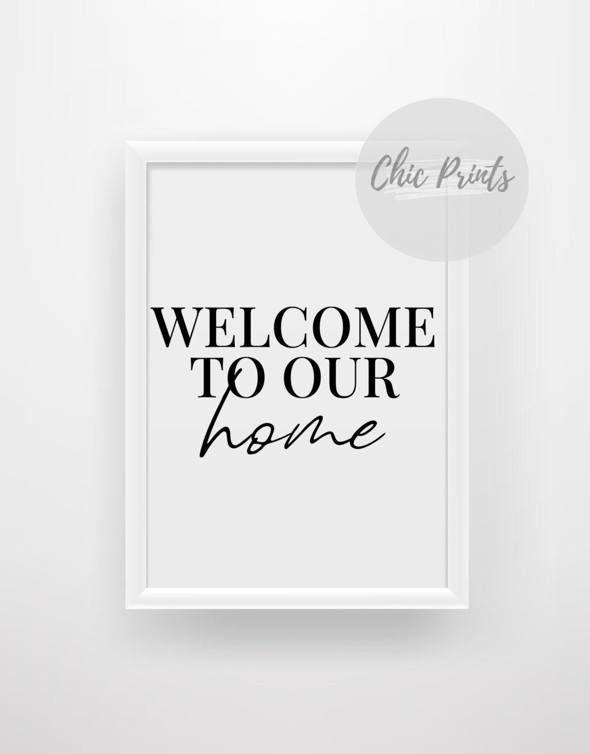 Welcome to our home - Chic Prints